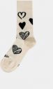 Krémovo-čierne vzorované ponožky Fusakle Symbol galéria