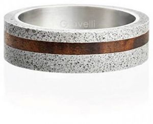 Gravelli Betónový prsteň šedý Simple Wood GJRUWOG001 47 mm