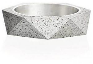Gravelli Betónový prsteň šedý Cubist GJRUSSG005 47 mm