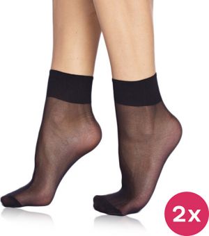 Bellinda 2 PACK - silonkové ponožky Die passt 20 DEN Black BE200215-094-U