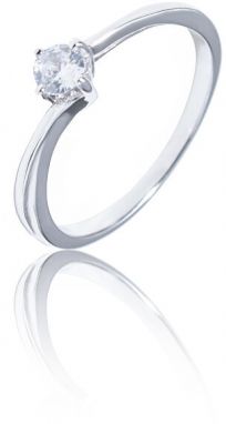 JVD Nežný strieborný prsteň s čírym zirkónom SVLR0345XF3BI 52 mm
