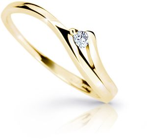 Cutie Diamonds Pôvabný prsteň zo žltého zlata s briliantom DZ6818-1718-00-X-1 48 mm