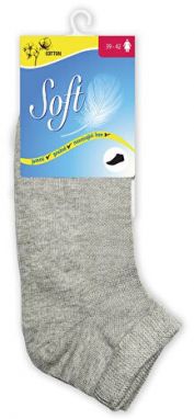 Soft Dámske ponožky so zdravotným lemom nízke - šedé 35 - 38