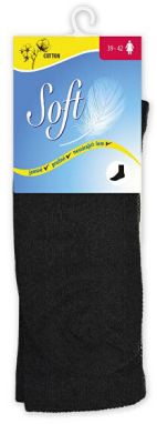 Soft Dámske ponožky so zdravotným lemom vysoké - čierne 35 - 38