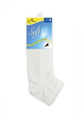 Soft Pánske ponožky so zdravotným lemom nízke - biele 39 - 42