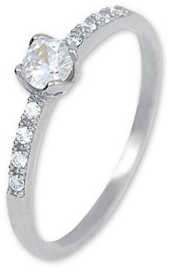 Brilio Silver Očarujúce strieborný prsteň s kryštálmi 426 001 00572 04 50 mm