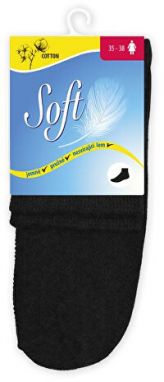 Soft Dámske ponožky so zdravotným lemom stredné - čierne 35 - 38