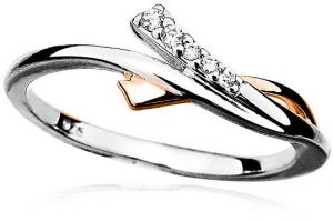 MOISS Krásny strieborný prsteň so zirkónmi R000093 55 mm