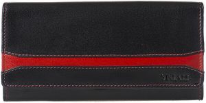 SEGALI Dámska kožená peňaženka 2025 A black/red