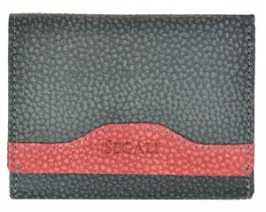 SEGALI Dámska kožená peňaženka 61420 W black/red