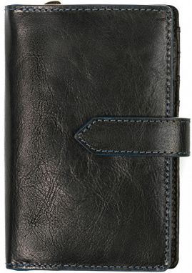 SEGALI Dámska kožená peňaženka 3743 black/blue