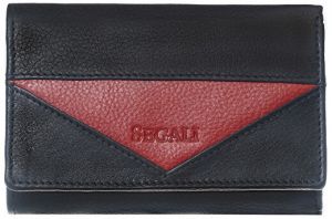 SEGALI Dámska kožená peňaženka 7020 black/red