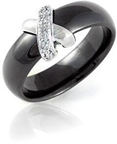 Modesi Čierny keramický prsteň QJRQY6157KL 52 mm