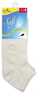 Soft Dámske ponožky so zdravotným lemom nízke - biele 35 - 38