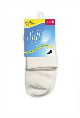 Soft Dámske ponožky so zdravotným lemom stredné - biele 35 - 38