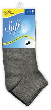 Soft Pánske ponožky so zdravotným lemom nízke - antracitové 39 - 42