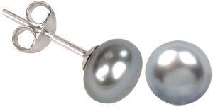 JwL Luxury Pearls Náušnice s pravou sivou perlou JL0029