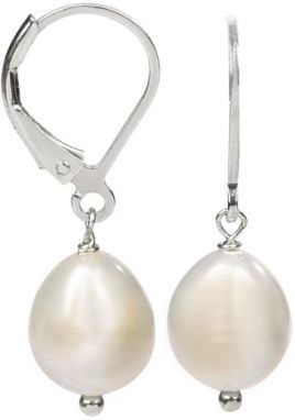 JwL Luxury Pearls Strieborné náušnice s pravou bielou perlou JL0148