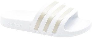 Bielo-zlaté plážové šľapky Adidas Adilette Aqua