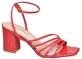 Červené sandále na podpätku Catwalk