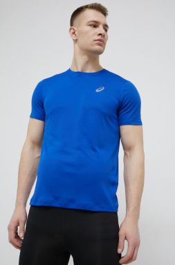 Bežecké tričko Asics modrá farba, jednofarebné