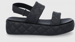 Sandále Aldo Cossette dámske, čierna farba, na platforme