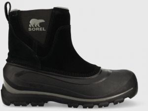 Členkové topánky Sorel Buxton Pull On pánske, čierna farba