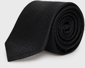 Hodvábna kravata Michael Kors čierna farba