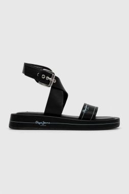 Sandále Pepe Jeans SUMMER dámske, čierna farba, PLS90579