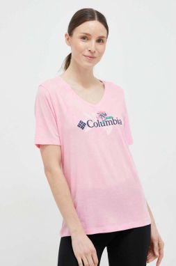 Tričko Columbia dámsky, ružová farba