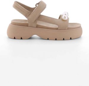 Semišové sandále Kennel & Schmenger Go dámske, béžová farba, 91-43520