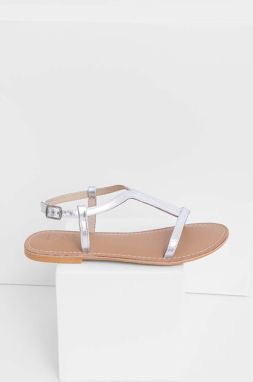 Kožené sandále Answear Lab dámske, strieborná farba