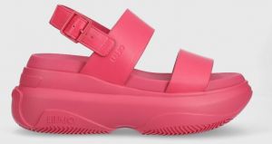 Sandále Liu Jo JUNE 06 dámske, ružová farba, na platforme, BA3051EX01400497