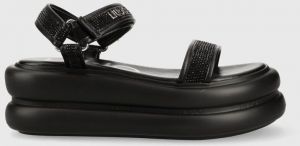 Sandále Liu Jo ARIA 03 dámske, čierna farba, na platforme, SA3081EX08422222
