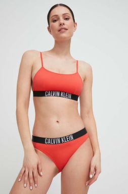 Plavkové nohavičky Calvin Klein oranžová farba