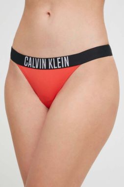 Brazílske plavkové nohavičky Calvin Klein oranžová farba