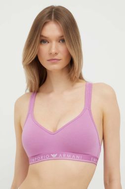 Podprsenka Emporio Armani Underwear ružová farba, jednofarebný