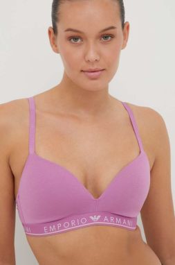 Podprsenka Emporio Armani Underwear ružová farba, melanž