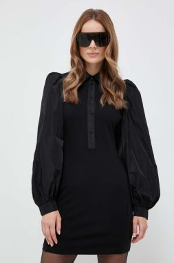 Šaty Silvian Heach čierna farba, mini, priliehavé