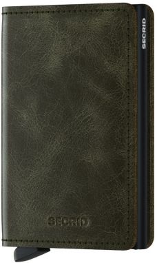Kožená peňaženka Secrid SV.OliveBlack-OLIV/BLACK, pánska, zelená farba