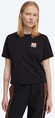 Bavlnené tričko Wood Wood Steffi T-Shirt x Fila 688376.A296-BLACK, čierna farba