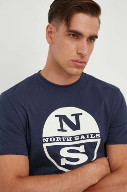 Bavlnené tričko North Sails s potlačou