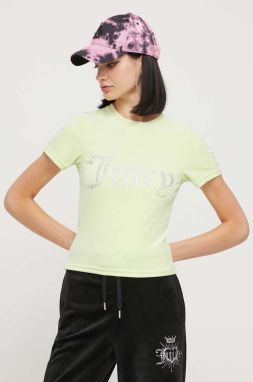 Tričko Juicy Couture dámsky, zelená farba