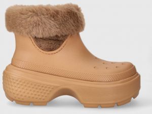 Snehule Crocs Stomp Lined Boot hnedá farba, 208718