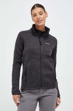 Športová mikina Columbia Sweater Weather čierna farba, melanžová