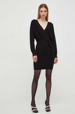 Šaty Liu Jo čierna farba, mini, oversize