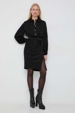 Šaty Marciano Guess čierna farba, mini, rovný strih