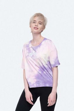 Bavlnené tričko Alpha Industries Basic Tee Batik COS Wmn 116083.536-pink, ružová farba