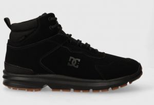 Semišové členkové topánky DC pánske, čierna farba