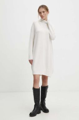 Šaty Answear Lab biela farba, mini, oversize